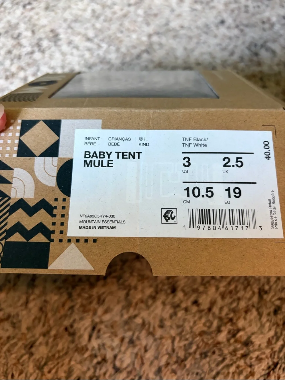 The North Face Black Puffy Kids Slip-On Booties